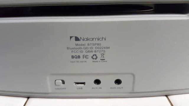 Nakamichi X-bass BTSP80 Bluetooth wireless speaker смотреть онлайн