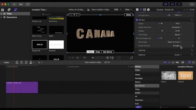 How to Rotate Titles in Final Cut Pro X смотреть онлайн