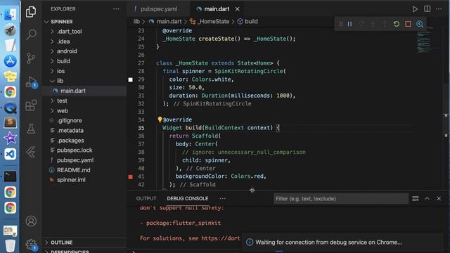 Spinner /Loader in Flutter | Null Safety Compile Flutter| Hindi Tutorial смотреть онлайн