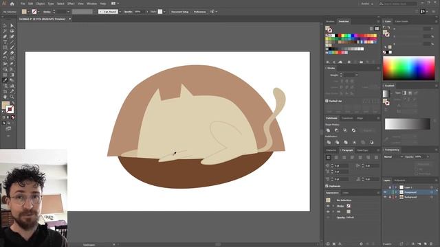 How to make an illustration using only a mouse (Adobe Illustrator Beginner Tutorial) смотреть онлайн