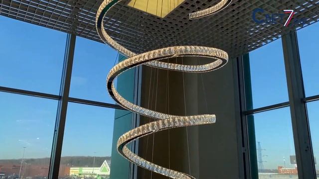 Люстра подвесная светодиодная с хрусталём Citilux Eletto Olimpia EL330P140 с пультом