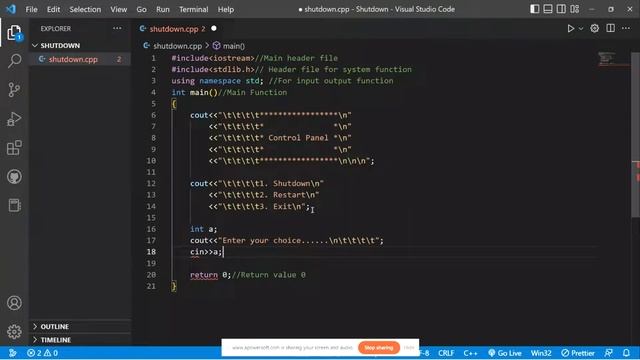 Make Shutdown PC Program Using C++ | Code Sorcerer смотреть онлайн