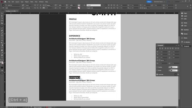 CLEAN Architectural Resume for Job Seekers | InDesign Tutorial смотреть онлайн