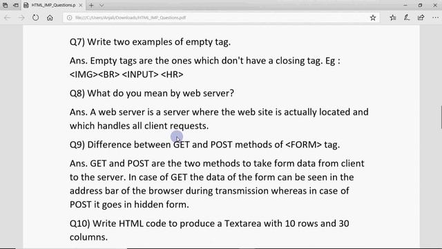 Important Questions for HTML Class 12 IP,Java 2014 Paper Part 2 смотреть онлайн