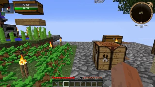 Minecraft с модами на сервере (simple Minecraft ) СКАЙ-БЛОК серия №01