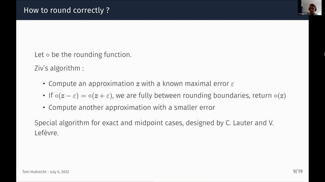 FPTalks 2022, S1.3 - Correctly Rounded Power Function in Double Precision by Tom Hubrecht смотреть онлайн