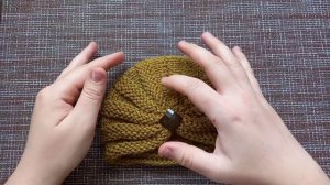 Чалма спицами/ шапка для девочки спицами/ шапка для новорожденных