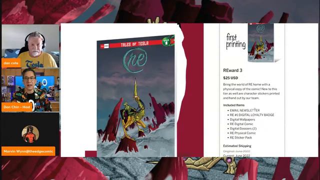 COMICS & COFFEE w/ DON CHIN: GUESTS MARVIN WYNN "THE EDGE" & DAN COTE of TESLA COMICS смотреть онлайн