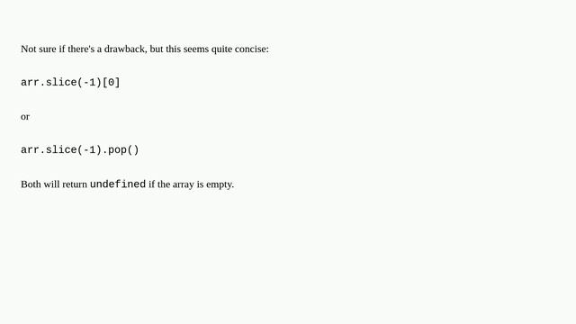 Get the last item in an array смотреть онлайн