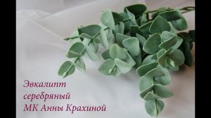 Эвкалипт из холодного фарфора с яркими прожилками! МК Анны Крахиной.