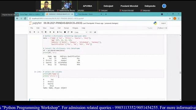 Day 5 of Python workshop by Department of Computer Science and Engineering, JISCE смотреть онлайн