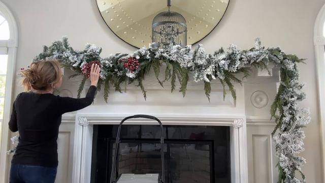Christmas Decorate With Me 2022  | Decorating Our Holiday Mantel | Living Room Christmas Decor Pt 2
