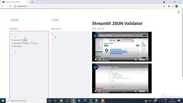 Streamlit JSON Validator смотреть онлайн