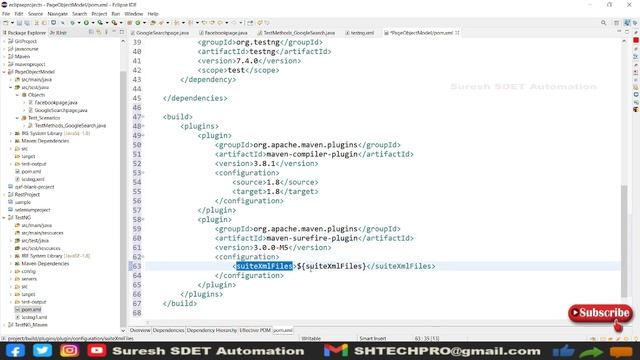 How to run project using Maven configuration | Page Object Mode with TestNG Framework | Selenium смотреть онлайн