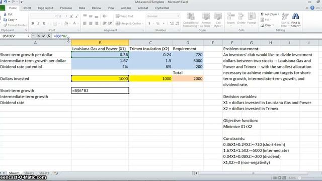 Linear Programming in Excel смотреть онлайн