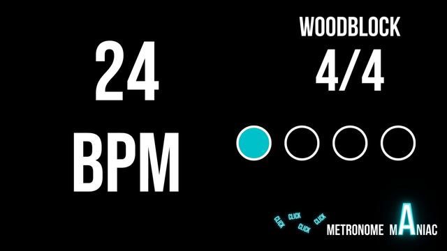 Metronome 24 BPM 4/4 - Woodblock смотреть онлайн