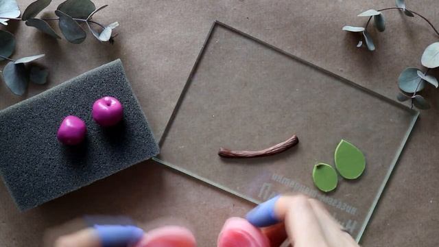 Мастер-класс: Черешня из полимерной глины FIMO/polymer clay tutorial смотреть онлайн