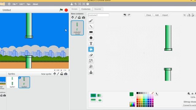 How to make a Flappy Bird Game with LEVELS - Upgraded Flappy Bird - Scratch Tutorials смотреть онлайн
