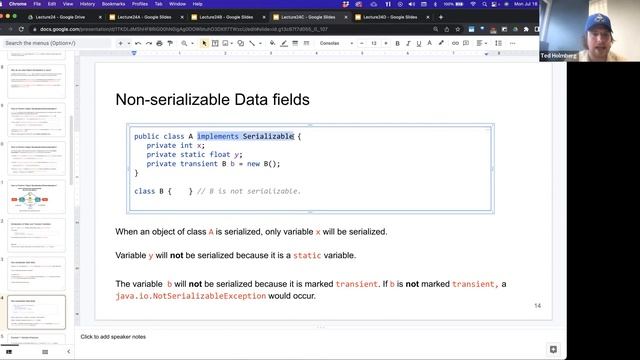 CSCI2120 - Lecture 24C Unit3-IO - Serialization смотреть онлайн