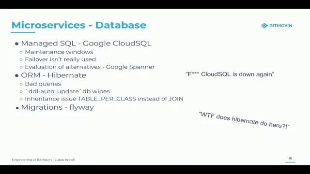 DevFest Vienna 2018: Engineering at Bitmovin - how we failed and evolved by Lukas Kröpfl смотреть онлайн