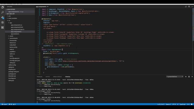 Bind Data to an Angular Grid Using Service URLs and Observables смотреть онлайн