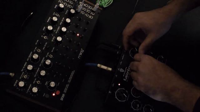 Moog DFAM Thru Erica Synths Fusion Box