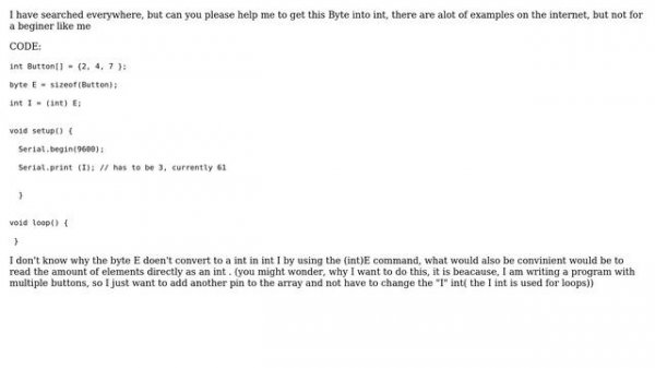 Arduino: How to change byte to int? - Arduino? (2 Solutions!!)