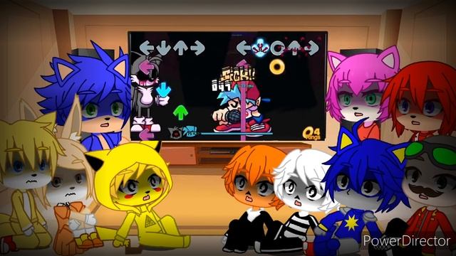 Sonic and Friends React to FNF vs Sonic.exe 2.0 | Gacha Club | With Pikachu, Skid, Pump | смотреть онлайн