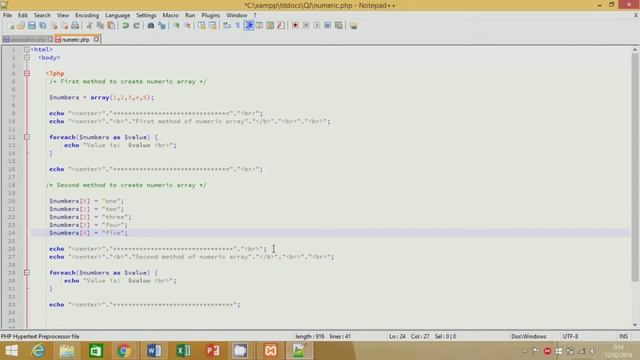 Array (numeric & associative) in php смотреть онлайн