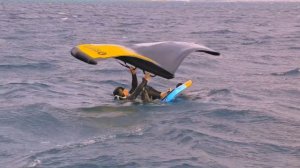 Вингфойл водный старт. Как стартовать на маленькой доске. Water start wing foil.