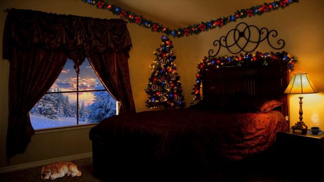 3 Hours Christmas Music - Wake Up To Relaxing Christmas Snow Falling - Sleep, Study, Relaxation смотреть онлайн