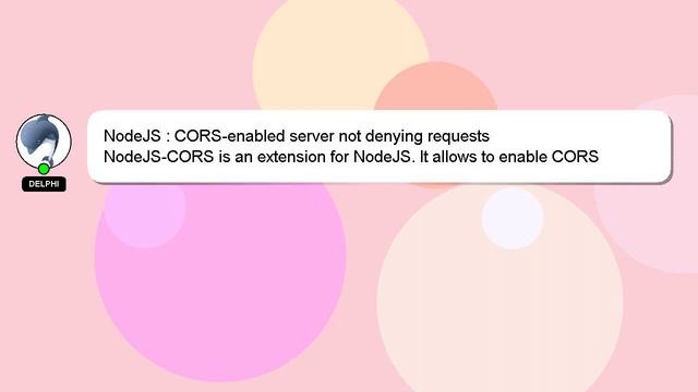 NodeJS : CORS-enabled server not denying requests смотреть онлайн