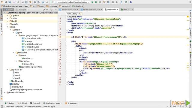 Learning Spring Boot : Adding a Form to Upload an Image | packtpub.com смотреть онлайн