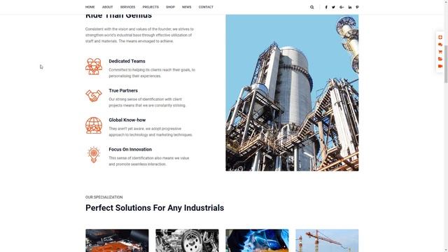 Industro - Industry and Factory WordPress Theme Grant Xzavier смотреть онлайн