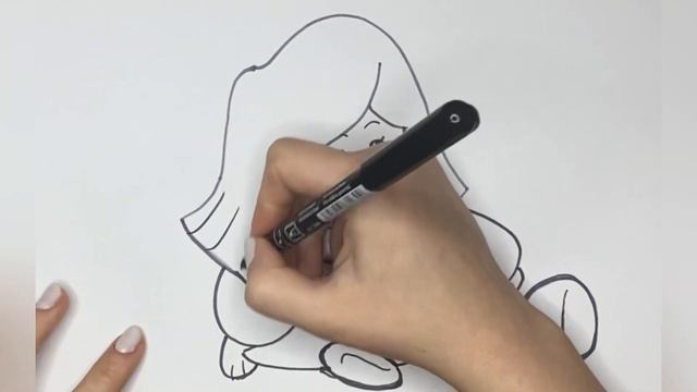 How to draw a doll for kids | Coloring step by step | Как нарисовать куклу для детей!Qizni Chizish смотреть онлайн