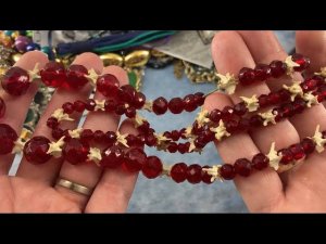 Распаковка большого лота с винтажным бижутерным ломом! Часть 1