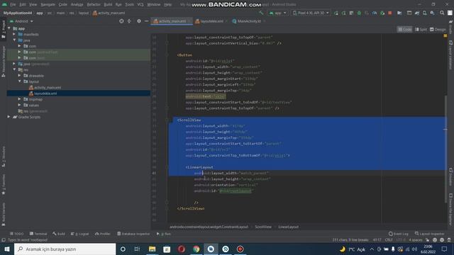 scrollview and layoutinflater in android studio смотреть онлайн