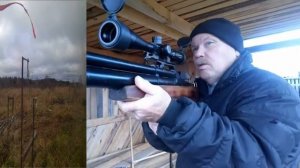 Трех джоульная пневматика на своем участке.