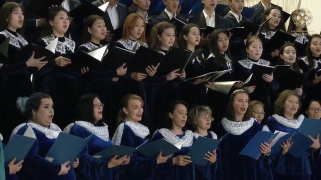 "Многие лета". Музыка В.Кикты. Исполняет сводный хор, дирижер - Ирина Варапаева. КНХ "Станичники". смотреть онлайн