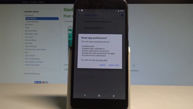 How to Reset App Preferences on GOOGLE Pixel XL - Restore Default App Settings смотреть онлайн
