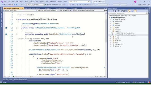 Entity framework Core Migration | Asp.net core MVC 6.0 tutorial for beginners смотреть онлайн