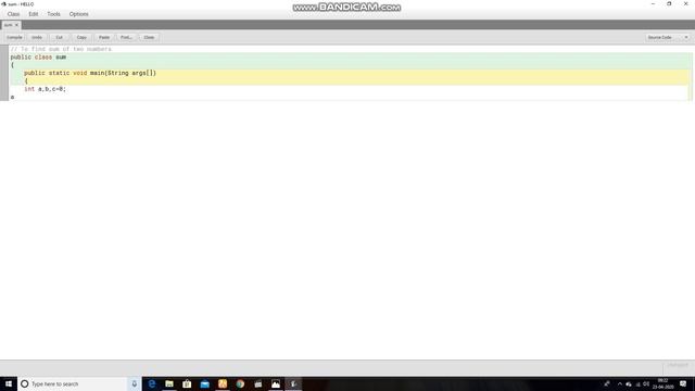 Java _"Program to find sum of two numbers". смотреть онлайн