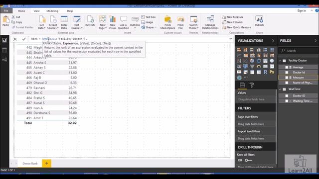 Dense Rank Function in Power BI смотреть онлайн