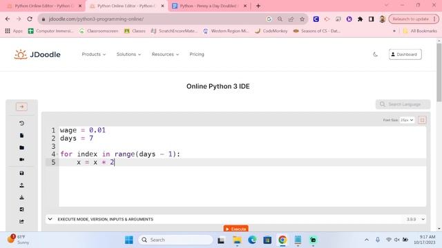 Penny a Day Doubled Python Project (Part 1) смотреть онлайн