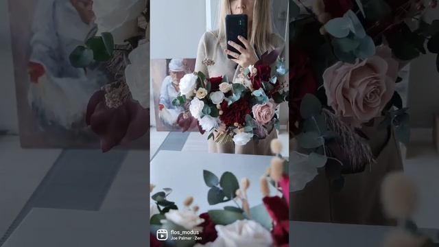 Букет невесты из стабилизированных цветов. смотреть онлайн