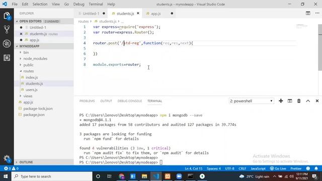 Connect with MongoDB using Node Application смотреть онлайн