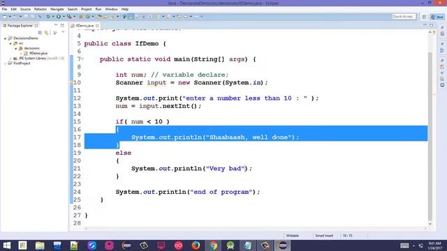 22. if else statement in Java смотреть онлайн