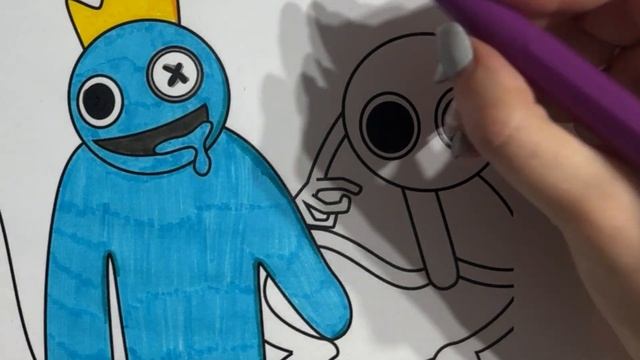 ROBLOX Rainbow Friends: Blue, Green, Purple | Coloring characters смотреть онлайн