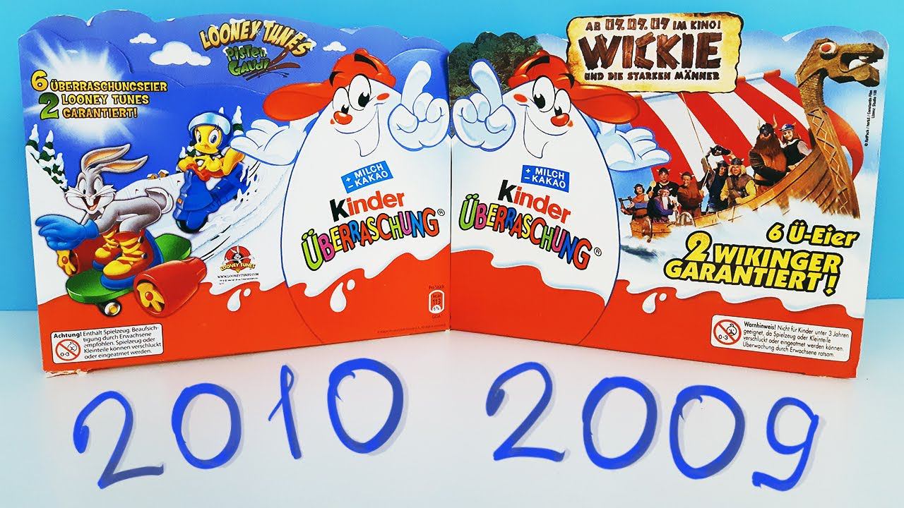 СТАРЫЕ Киндер Сюрпризы LOONEY TUNES 2010 и ВИКИНГИ 2009! ИГРУШКИ Rare Kinder Surprise eggs unboxing смотреть онлайн