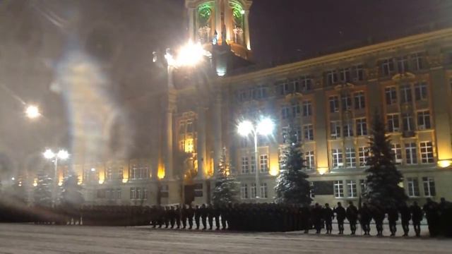 Репетиционное УРА к Параду Победы 2014